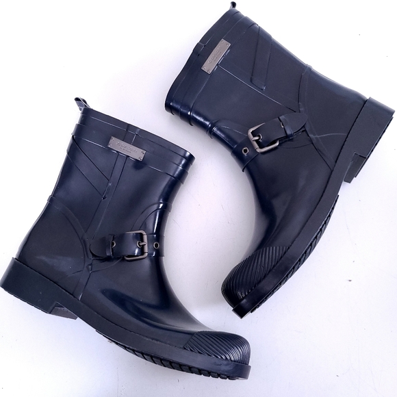 ☔️ Coach Rain Boots Lester Navy Blue Size 9